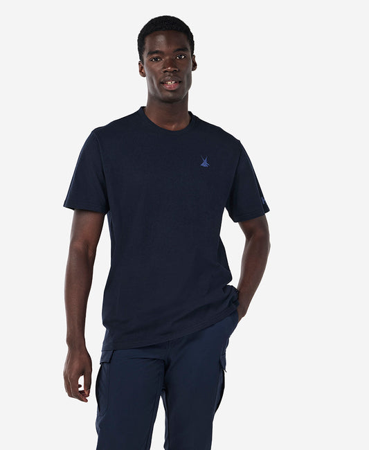 Image of T-Shirts. Product name - CROSS SAILS T-SHIRT, Navy in Navy colour by brand - Helly Hansen