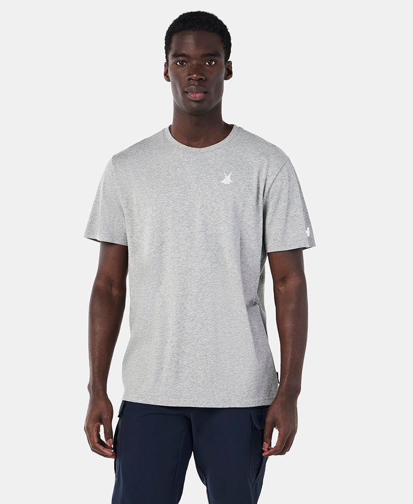 Image of T-Shirts. Product name - CROSS SAILS T-SHIRT, Grey Melange in Grey Melange colour by brand - Helly Hansen