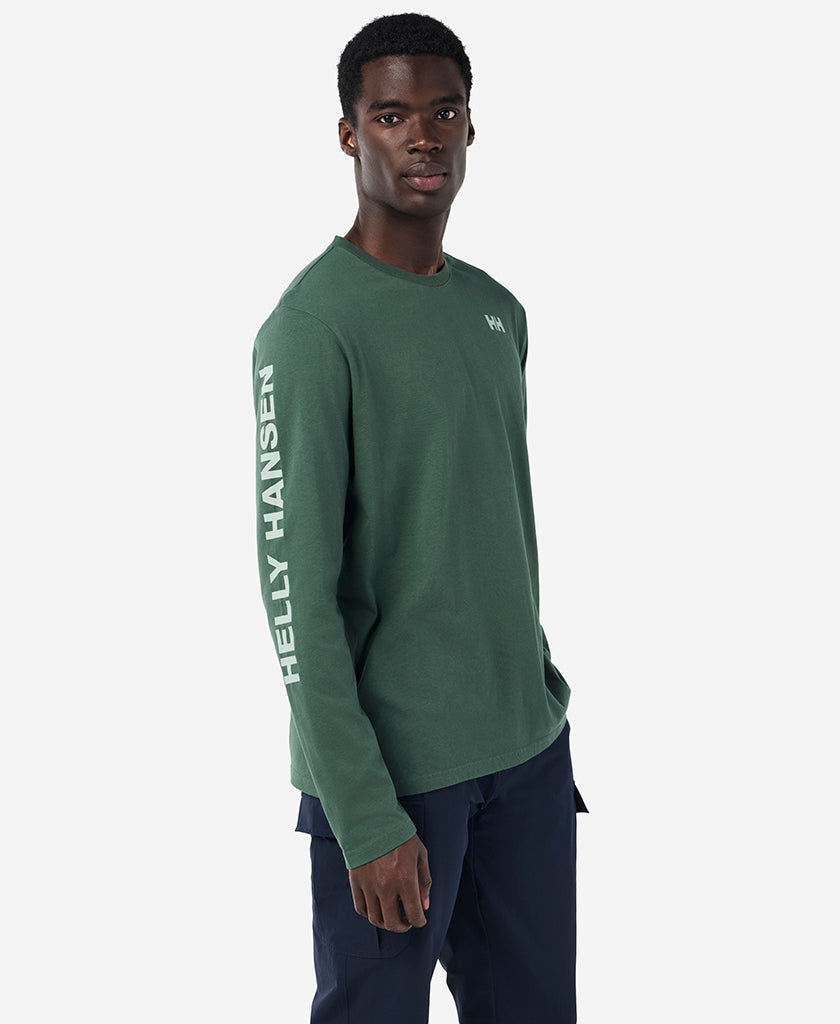 Image of Shirts. Product name - ERVIK L/S T-SHIRT, Jungle Green in Jungle Green colour by brand - Helly Hansen
