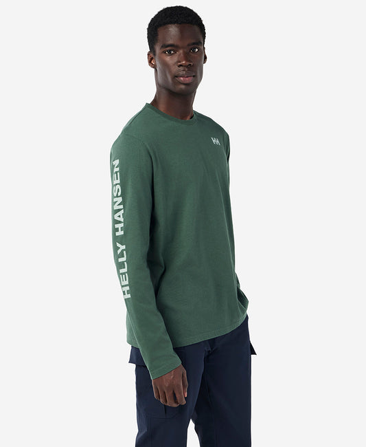 Image of Shirts. Product name - ERVIK L/S T-SHIRT, Jungle Green in Jungle Green colour by brand - Helly Hansen