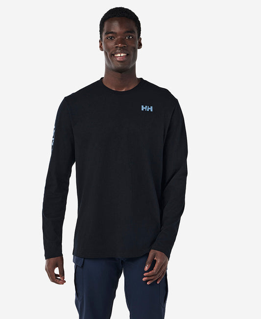 Image of Shirts. Product name - ERVIK L/S T-SHIRT, Black in Black colour by brand - Helly Hansen