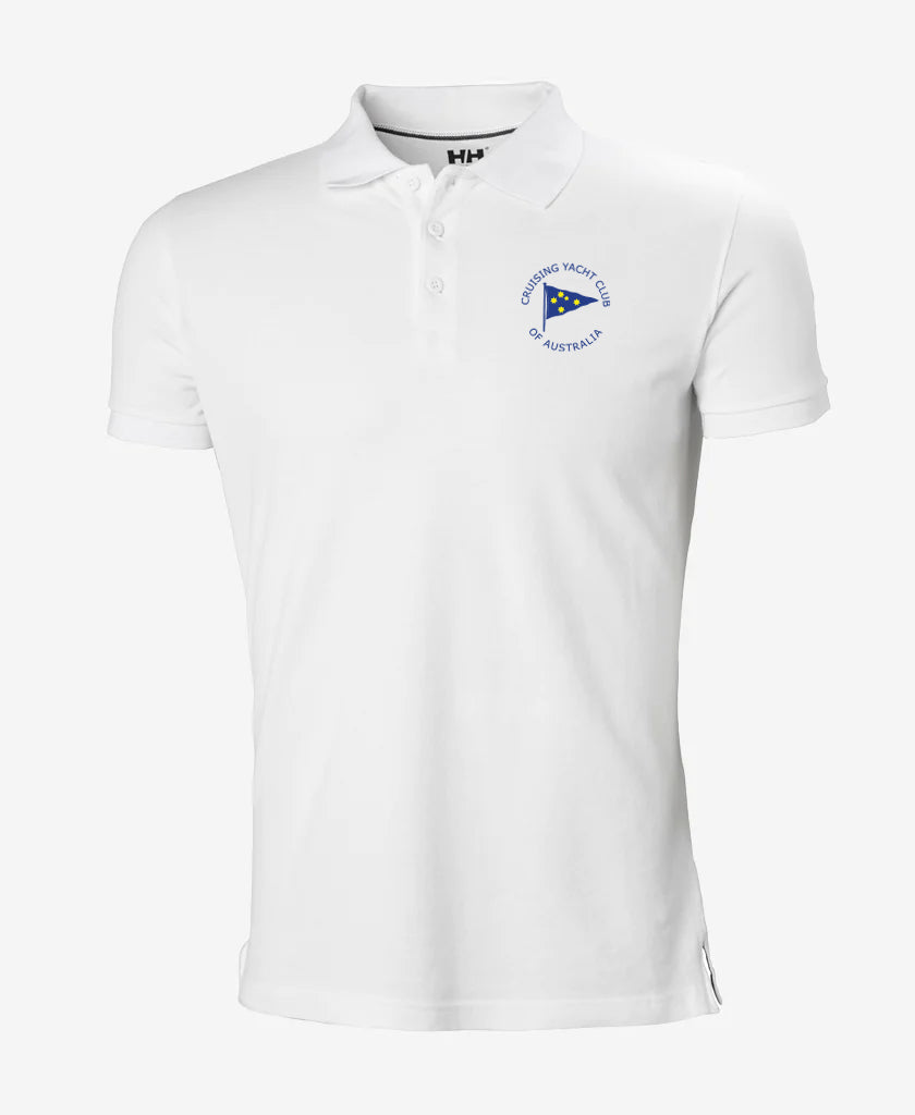 Image of a model wearing Tops. Product name - CYCA POLO, White in White colour by brand - Helly Hansen