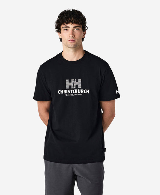 Image of T-Shirts. Product name - CHRISTCHURCH T-SHIRT, Black in Black colour by brand - Helly Hansen