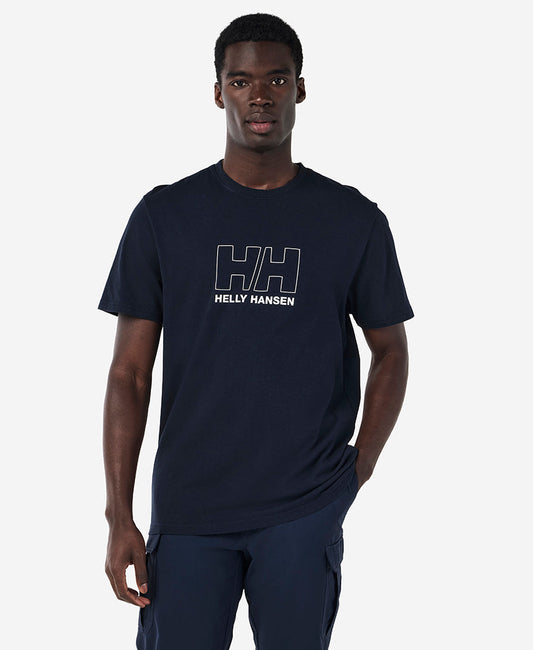 Image of T-Shirts. Product name - OUTLINE T-SHIRT, Navy in Navy colour by brand - Helly Hansen