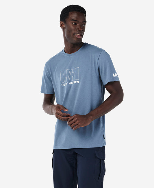 Image of T-Shirts. Product name - OUTLINE T-SHIRT, Washed Navy in Washed Navy colour by brand - Helly Hansen