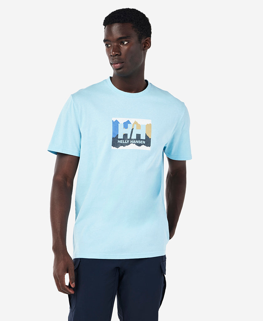 Image of T-Shirts. Product name - BOX FILL 2.0 T-SHIRT, Light Cyan in Light Cyan colour by brand - Helly Hansen
