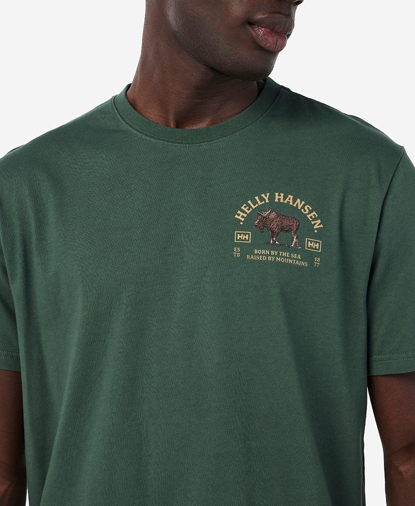 Helly Hansen GRAZE THE MOUNTAINS T-SHIRT (Jungle Green)