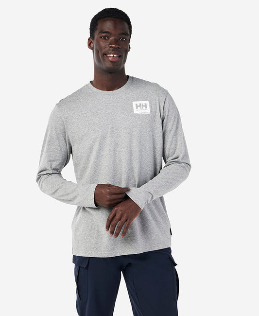 Helly Hansen BOX OUTLINE L/S T-SHIRT (Grey Melange)