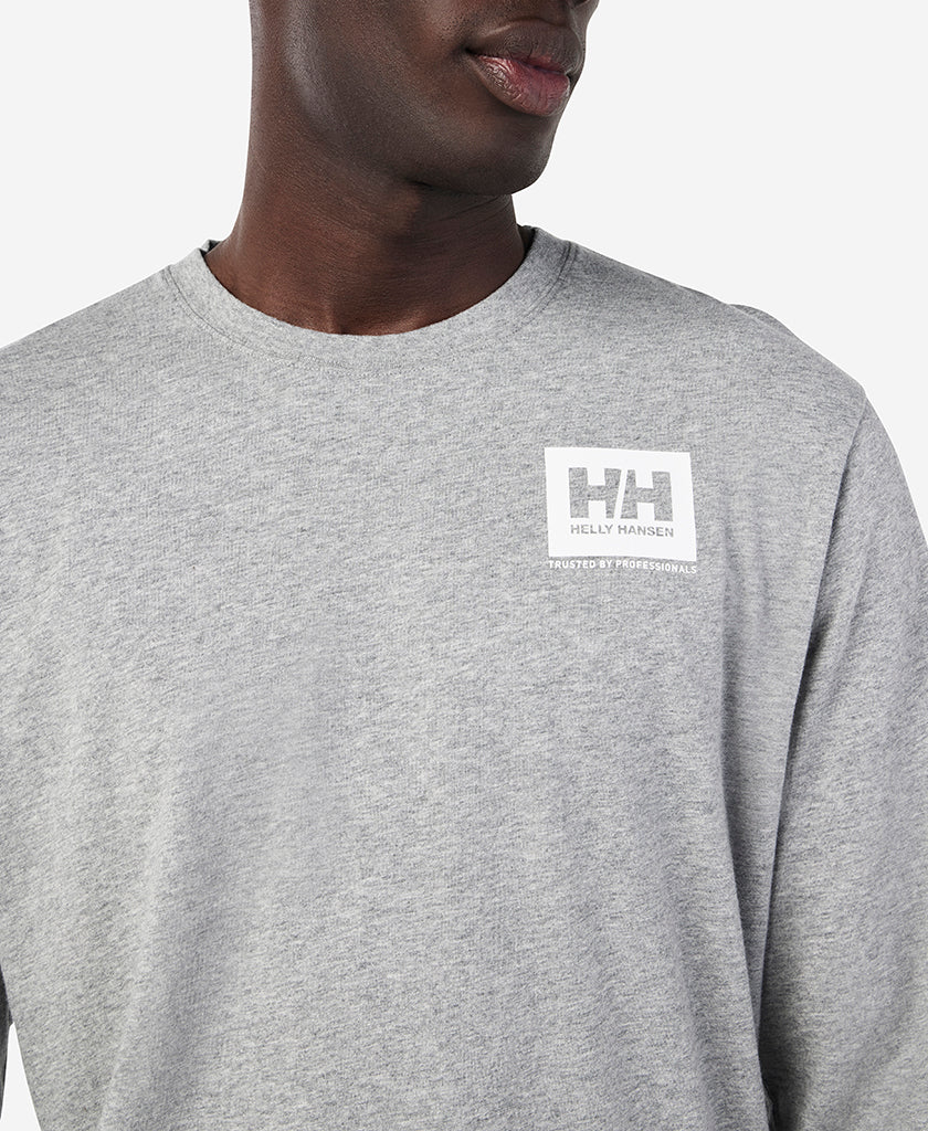 Helly Hansen BOX OUTLINE L/S T-SHIRT (Grey Melange)