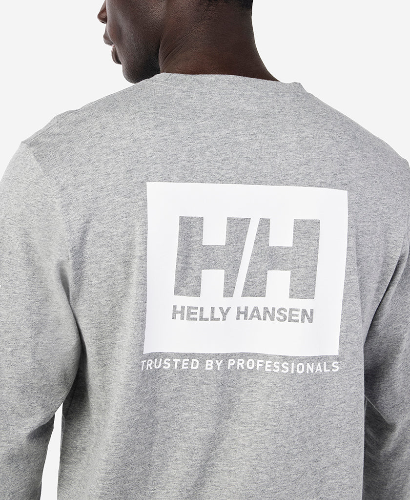 Helly Hansen BOX OUTLINE L/S T-SHIRT (Grey Melange)