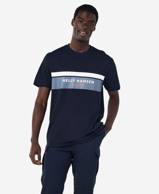 Image of T-Shirts. Product name - NORDIC EDGE T-SHIRT, Navy in Navy colour by brand - Helly Hansen