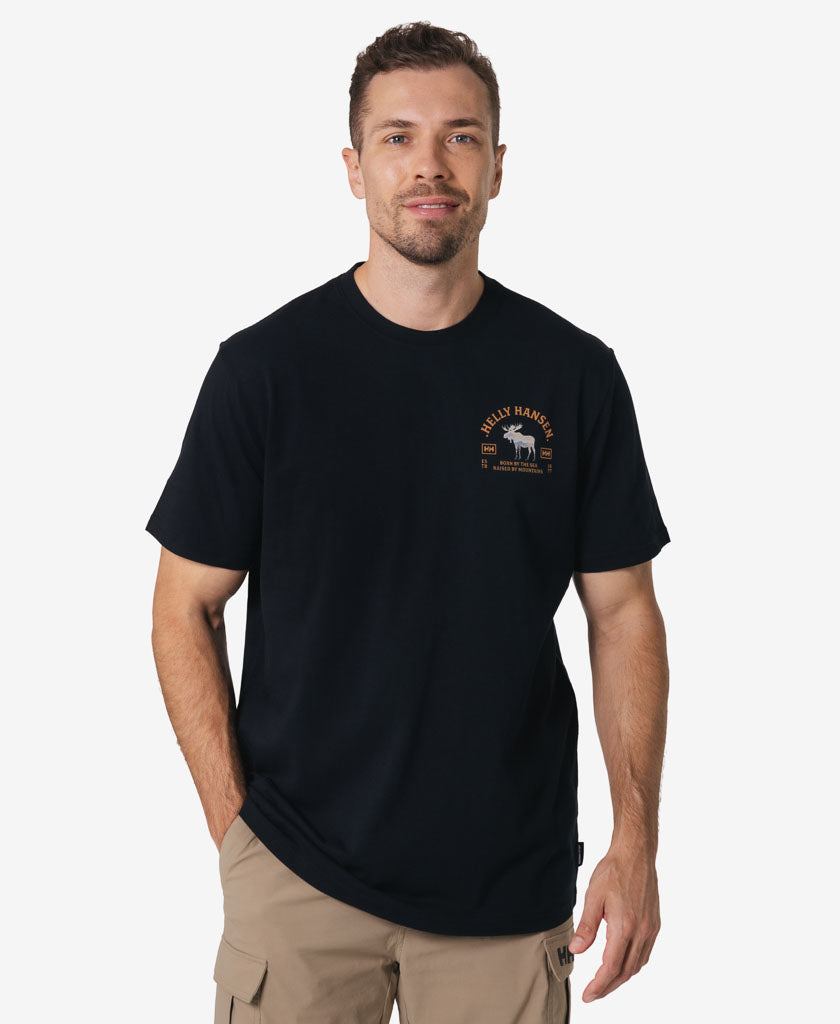 Image of T-Shirts. Product name - TIMBERLINE T-SHIRT, Black in Black colour by brand - Helly Hansen