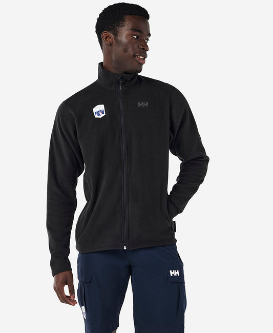 Image of a model wearing Outerwear. Product name - RSHYR25 DAYBREAKER FLEECE JACKET, Black in Black colour by brand - Helly Hansen