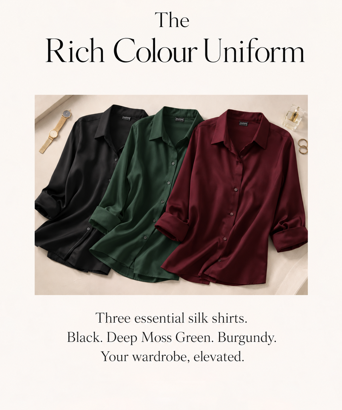 Image of a model wearing Uniforms & Workwear. Product name - Rich Colour Uniform in Uniform colour by brand - The Fable