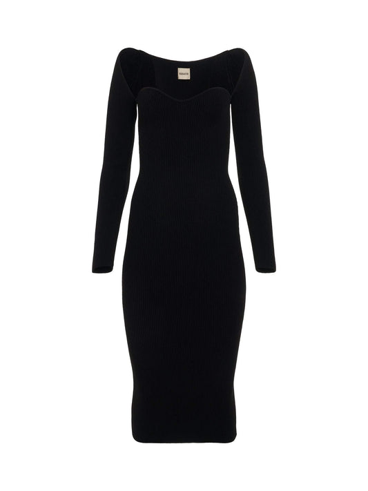 Image of Dresses. Productname: KHAITE Beth Dress in BLACK colour by brand - KHAITE