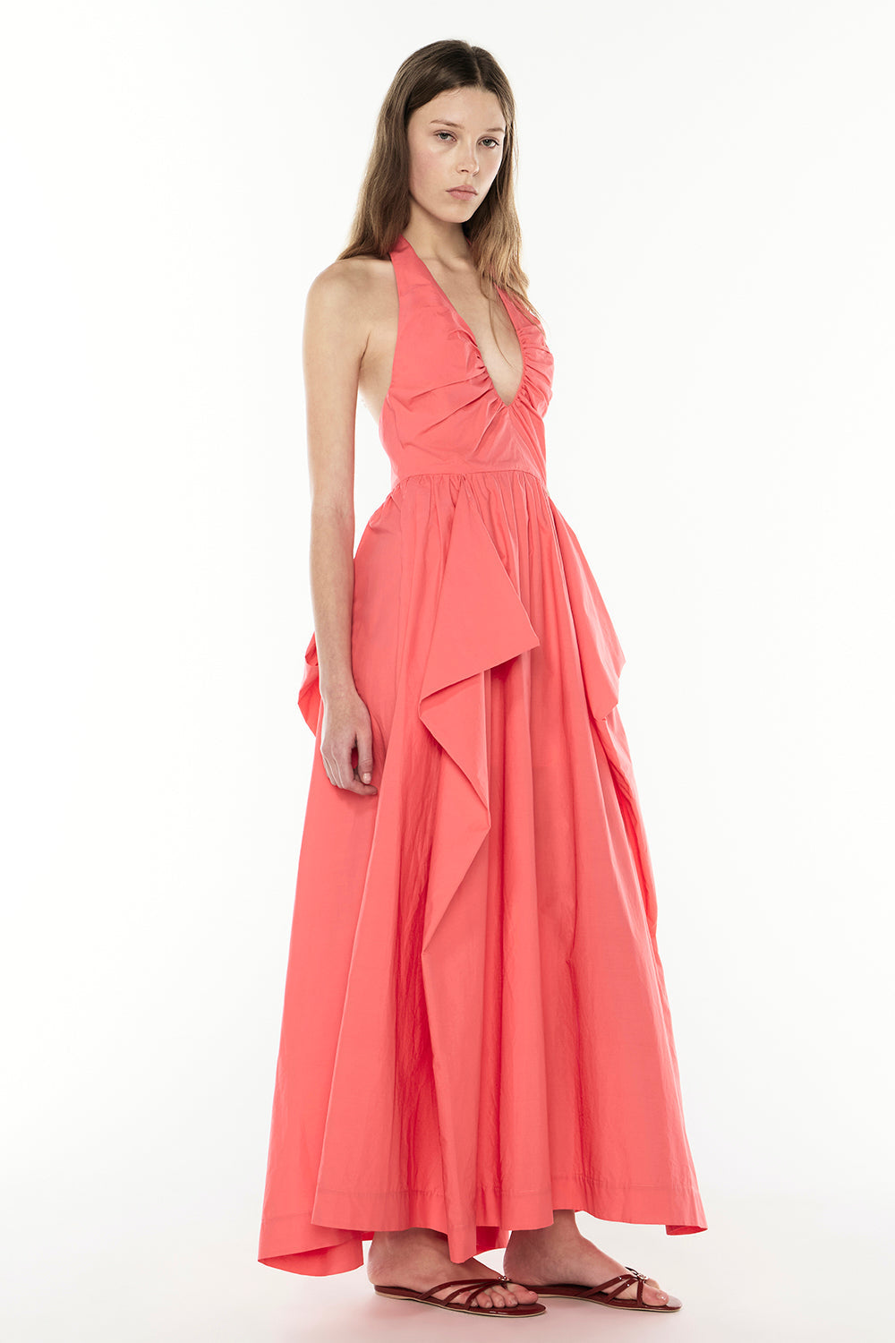 Provence Halter Dress (Melon)