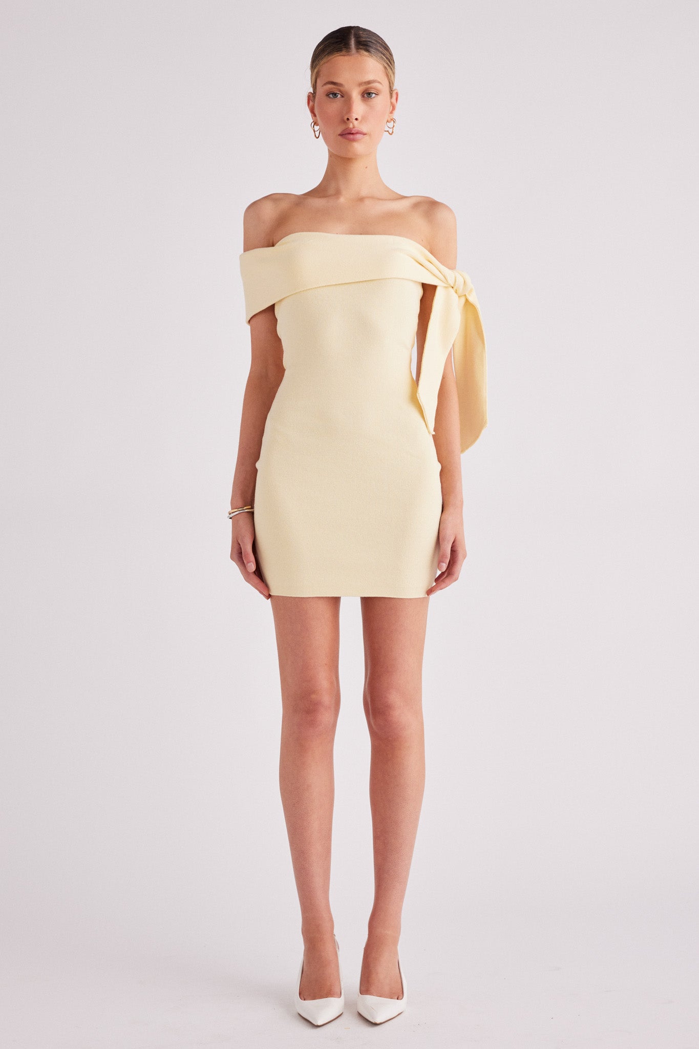 Image of Dresses. Productname: SNDYS JAYMES MINI DRESS in Panna Cotta colour by brand - SNDYS