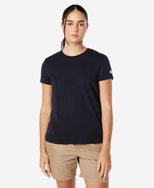 Image of T-Shirts. Product name - W CREW T-SHIRT, Navy in Navy colour by brand - Helly Hansen