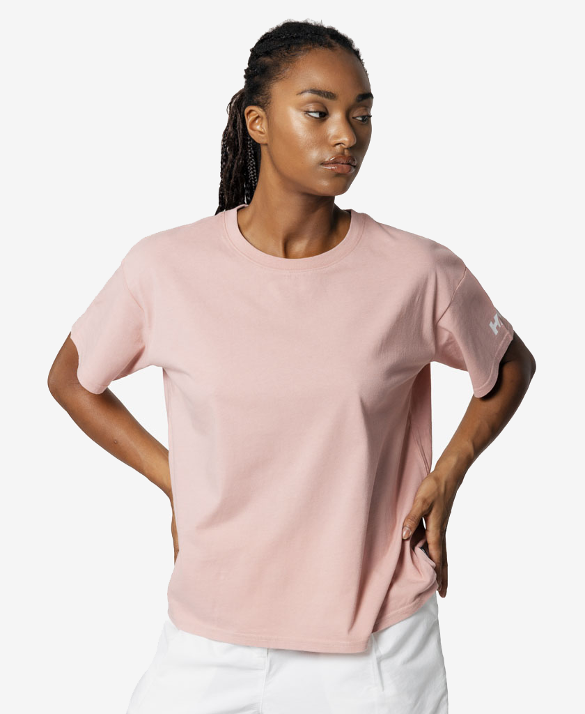 Image of T-Shirts. Product name - W CREW T-SHIRT 2.0, Pink Salt in Pink Salt colour by brand - Helly Hansen