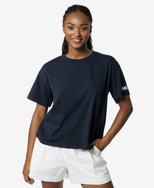 Image of T-Shirts. Product name - W CREW T-SHIRT 2.0, Navy in Navy colour by brand - Helly Hansen
