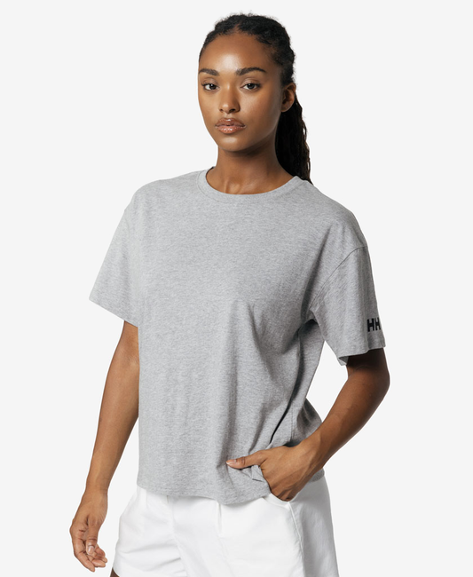 Image of T-Shirts. Product name - W CREW T-SHIRT 2.0, Grey Melange in Grey Melange colour by brand - Helly Hansen