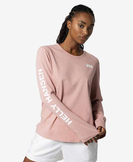 Image of T-Shirts. Product name - W ERVIK L/S T-SHIRT, Pink Salt in Pink Salt colour by brand - Helly Hansen