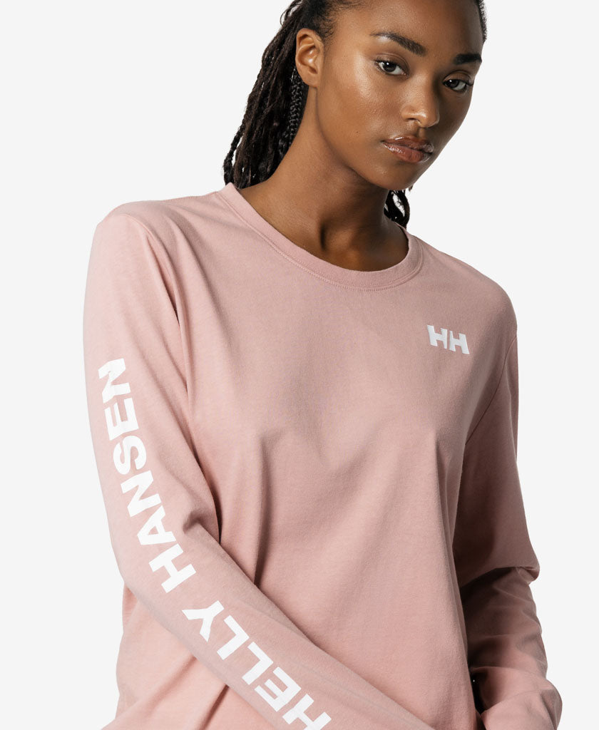 Helly Hansen W ERVIK L/S T-SHIRT (Pink Salt)