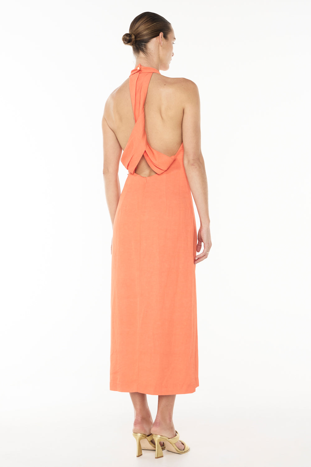 La Promenade Halter Dress (Coral)