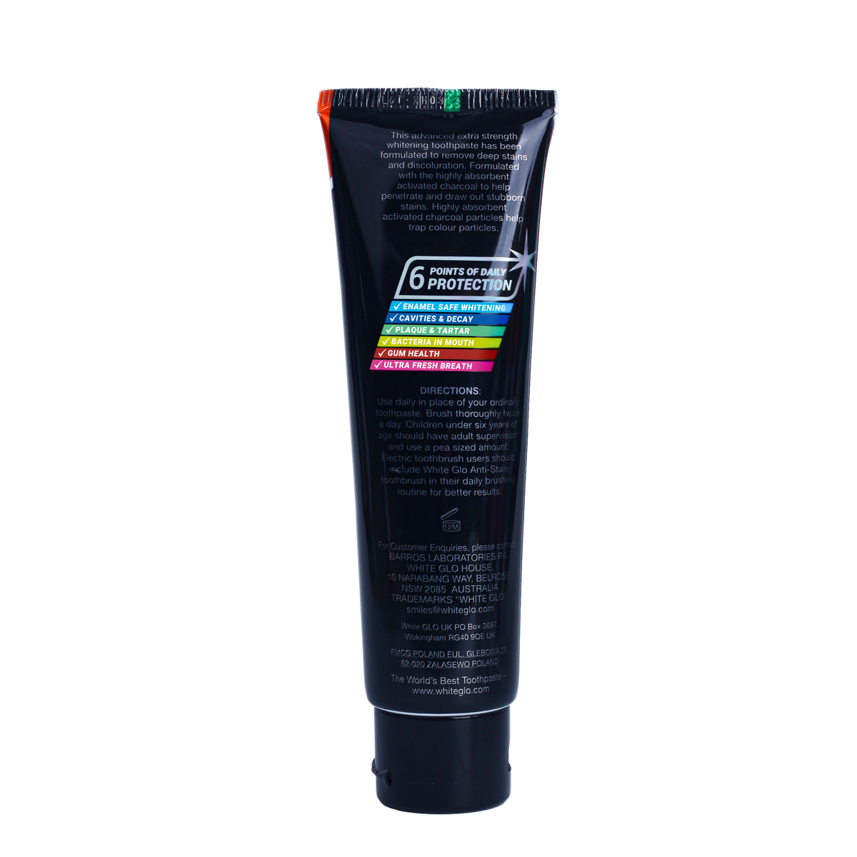 White Glo Extra Strength Charcoal Toothpaste 160g