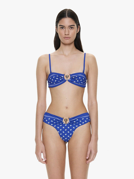 Image of Swimwear. Product name - Bandana Ruched Orbit Bandeau in Print colour by brand - CHRISTOPHER ESBER