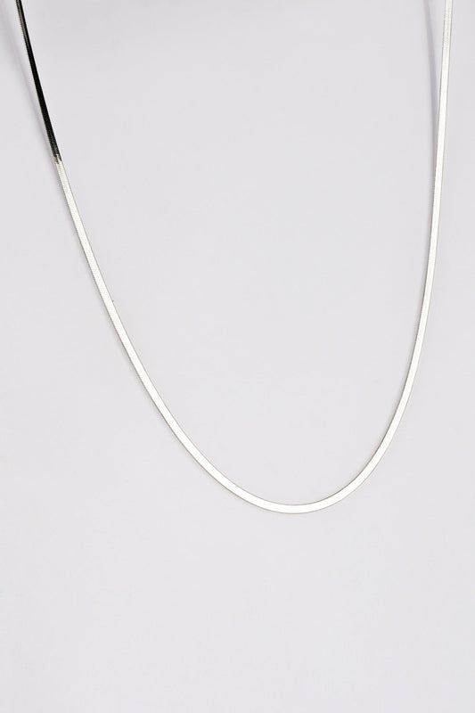 Heychic Katia Thin Snake Chain Necklace (Silver)