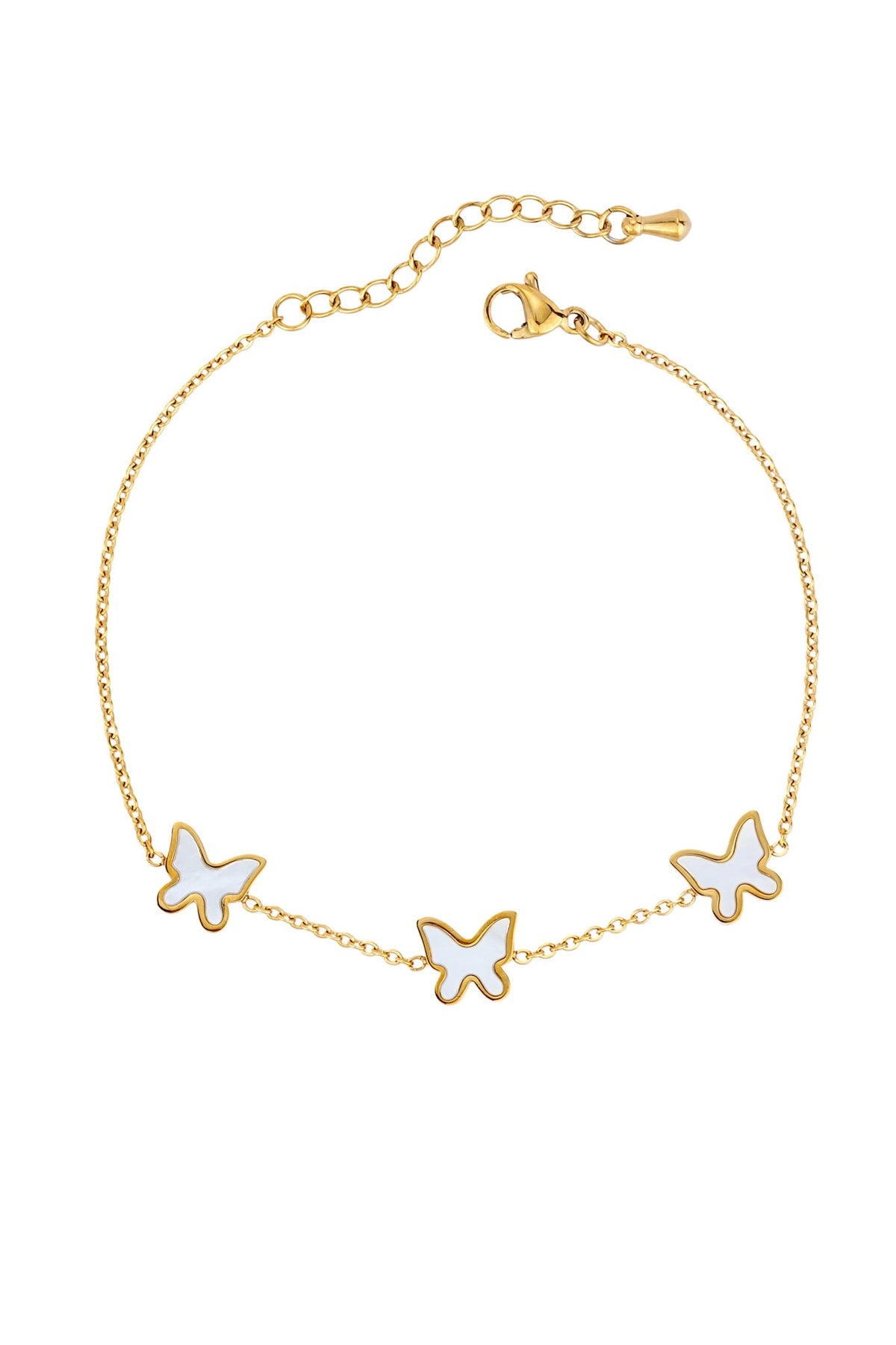 Image of Accessories. Product name - Papillon Gold Bracelet in Gold colour by brand - HEYCHIC