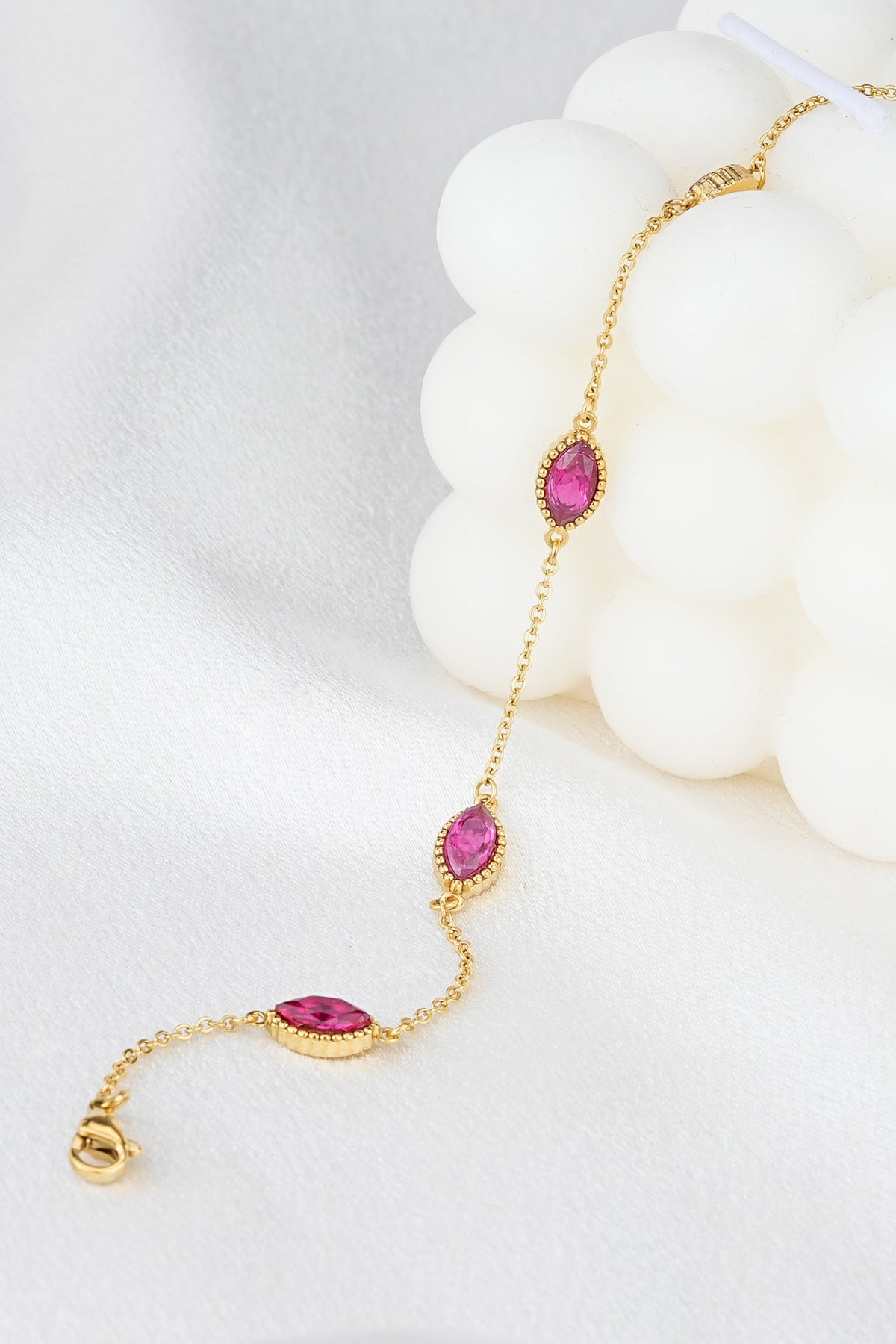 HEYCHIC Rosa Zircon Gold Bracelet (Pink)