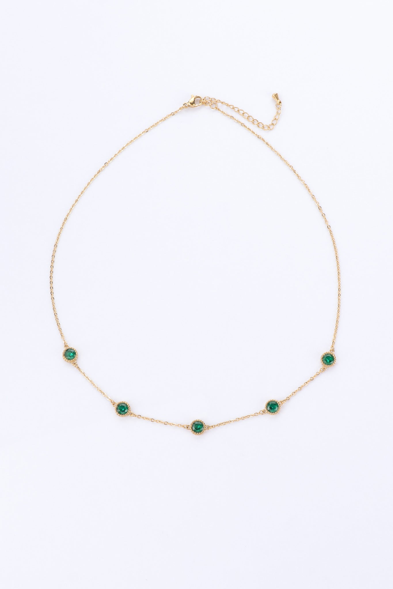 Heychic Verdania Zircon Gold Necklace (Green)