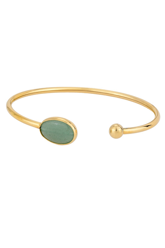 HEYCHIC Elowen Aventurine Bangle (Gold)