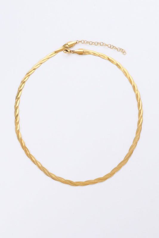 Image of Accessories. Productname: Elysian Gold Twisted Chain Necklace in Gold colour by brand - Heychic
