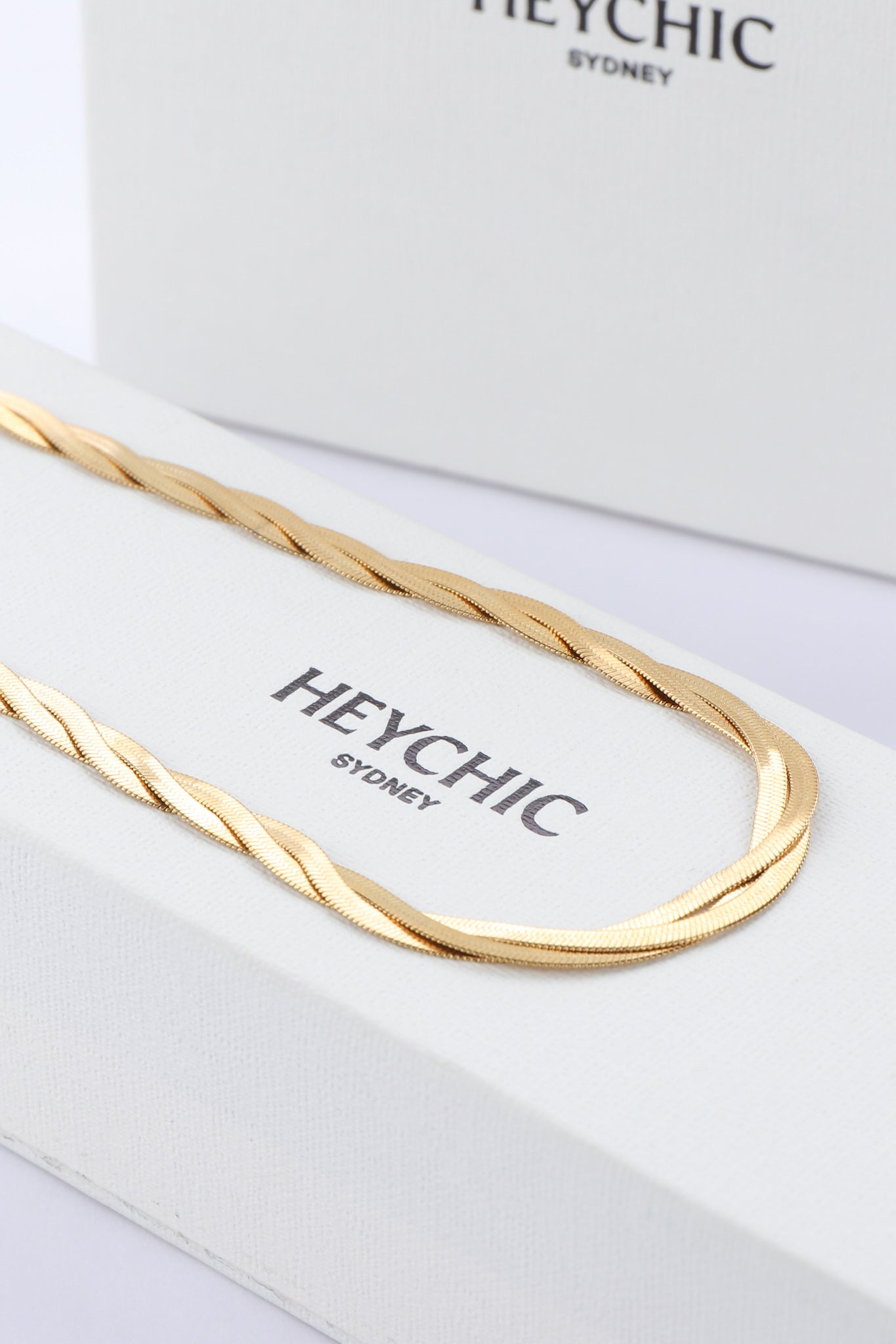 Heychic Elysian Twisted Chain Necklace (Gold)