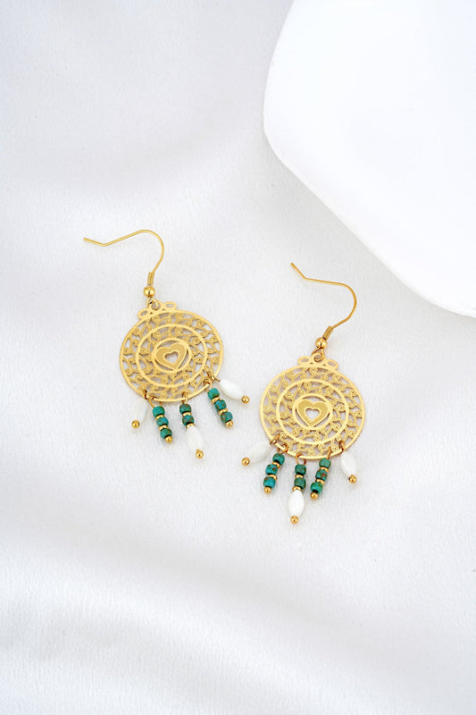 HEYCHIC Eliana Beaded Earrings (Gold)