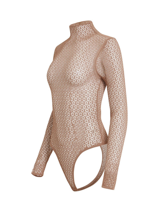 KHAITE Fena Bodysuit (Almond)
