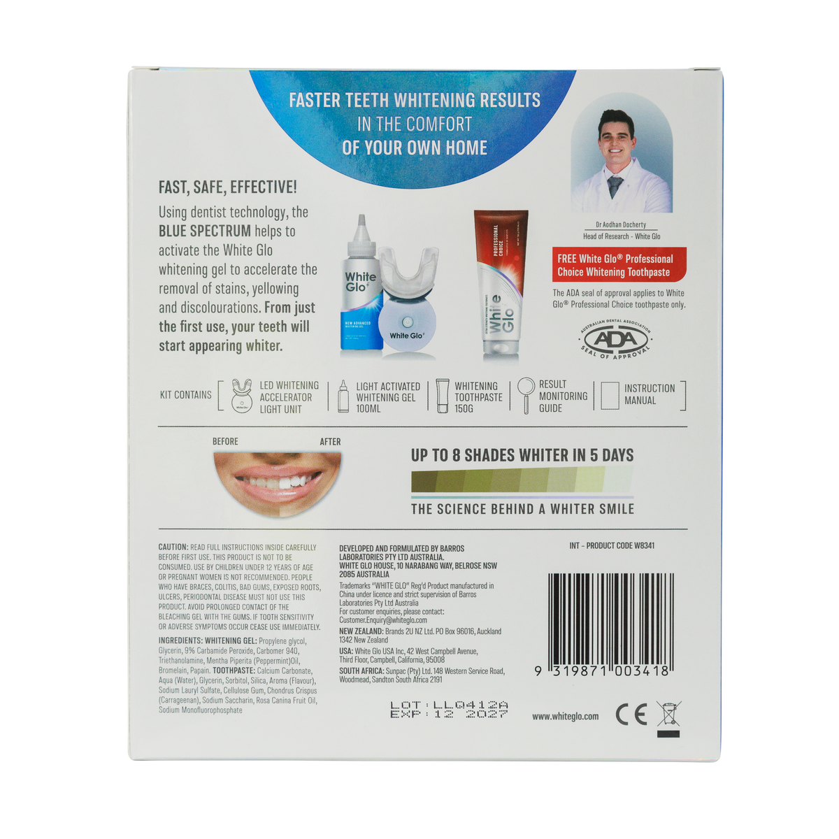 White Glo Accelerator Teeth Whitening Kit (New)