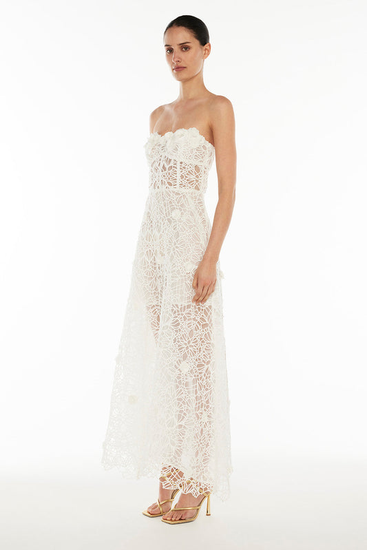 Tea Ceremony Maxi Dress (White)