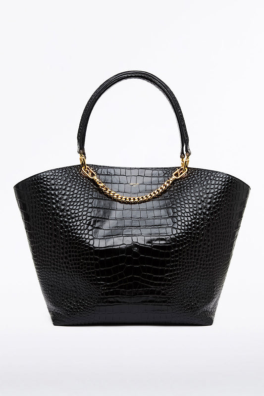 Image of Bags. Product name - Black Milano Tote Bag in Print colour by brand - Carla Zampatti