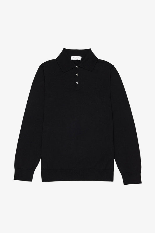 Anthony Squires Kelvin L/S knit polo (Black)