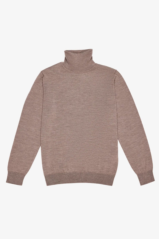 Anthony Squires Kurt Roll-neck Knitwear (Beige)