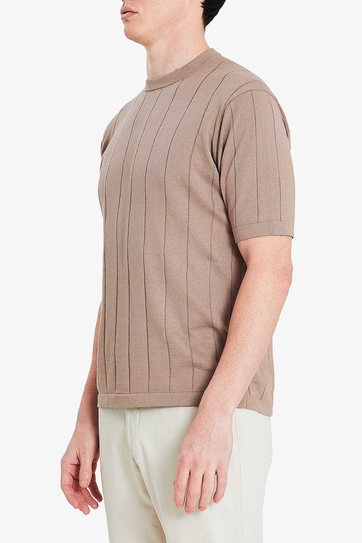 Anthony Squires Aviation Knitted Tee (Taupe)