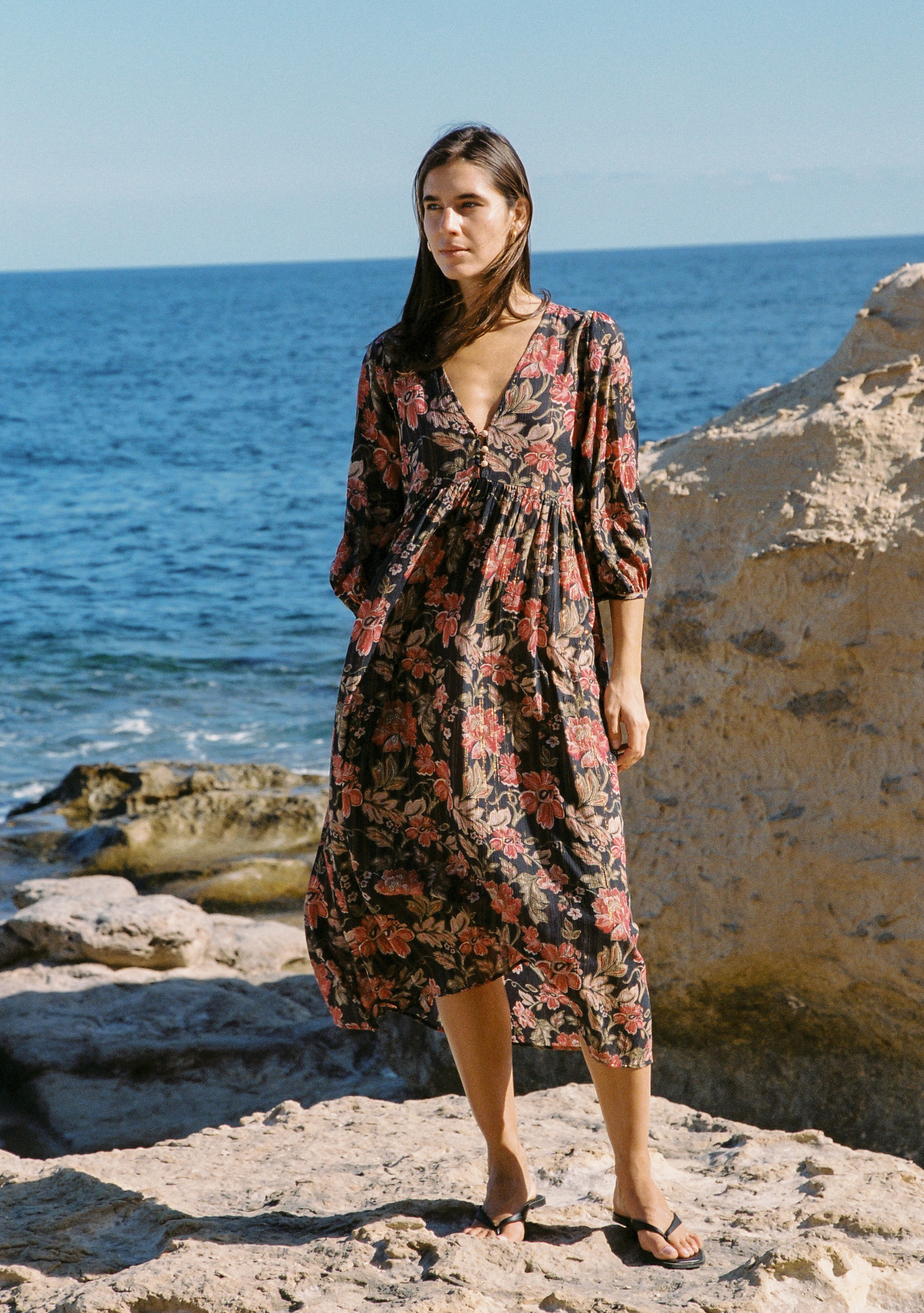 Auguste The Label Ellis Midi Dress (Black)
