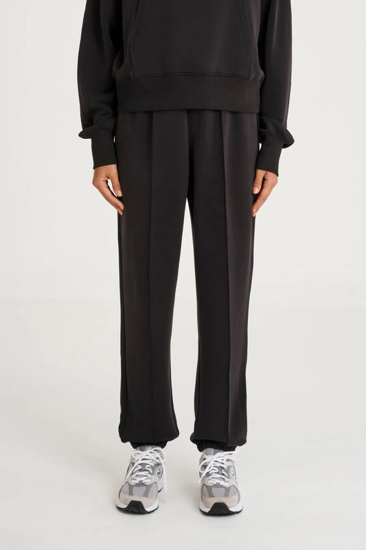 Image of Activewear. Product name - Soft Luxury Cuffed Track Pant in Black colour by brand - All Fenix