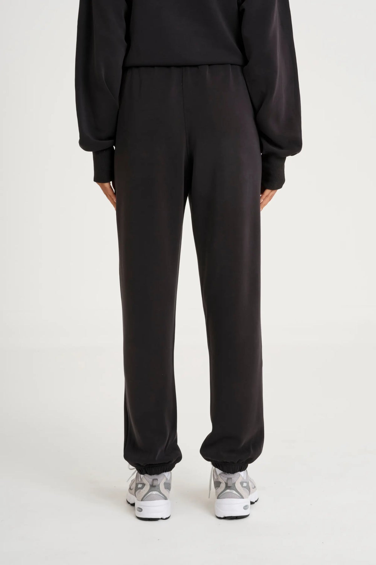 Soft Luxury Cuffed Track Pant (Black)