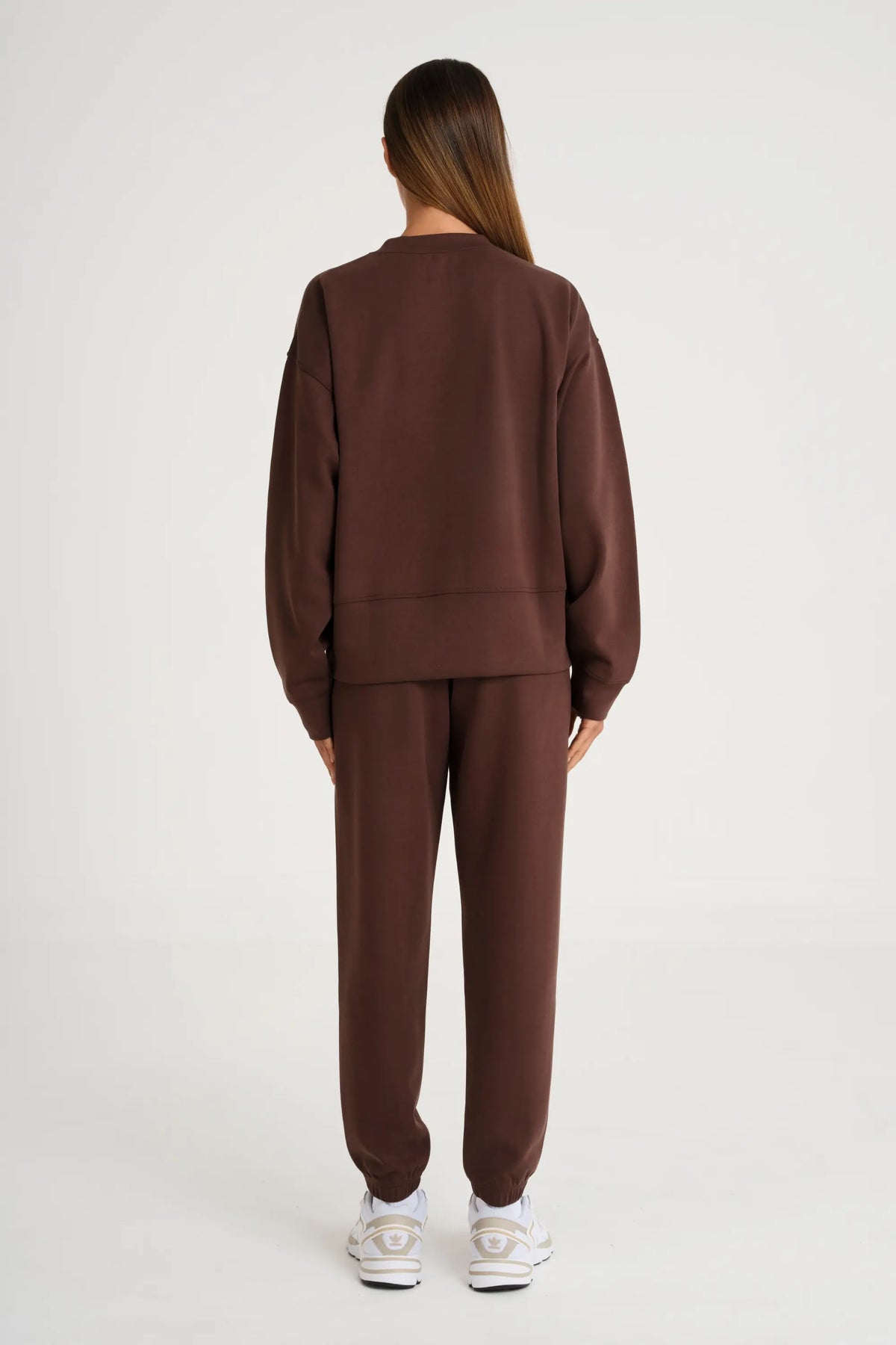 Soft Luxury Cuffed Track Pant (Espresso)