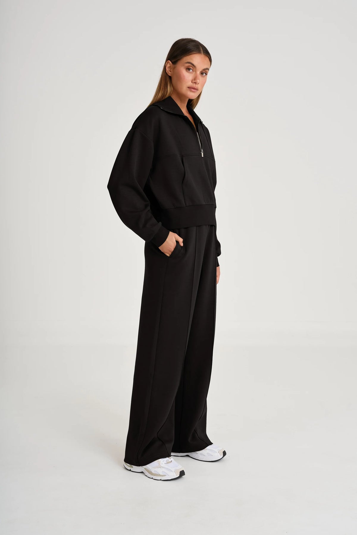 Soft Luxury 1/4 Zip Jumper (Black)